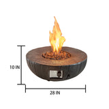30,000 BTU Outdoor Fire Pits Patio Propane Gas Fire Pit for Outside