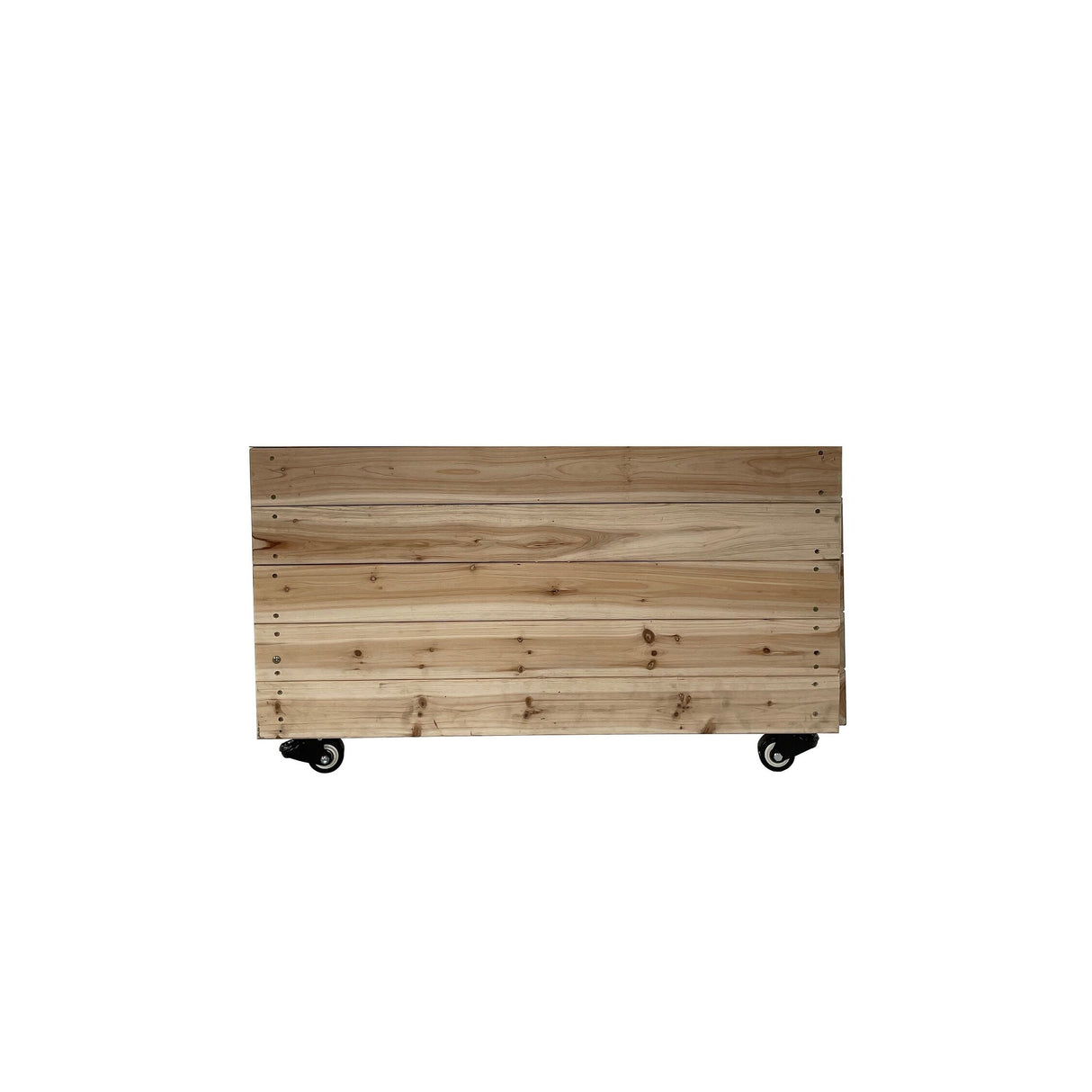 40inx12inx24in Solid Wood Rolling Planter Barrier - 1pc