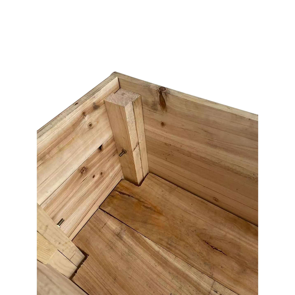 40inx12inx24in Solid Wood Rolling Planter Barrier - 1pc