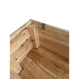 40inx12inx24in Solid Wood Rolling Planter Barrier - 1pc