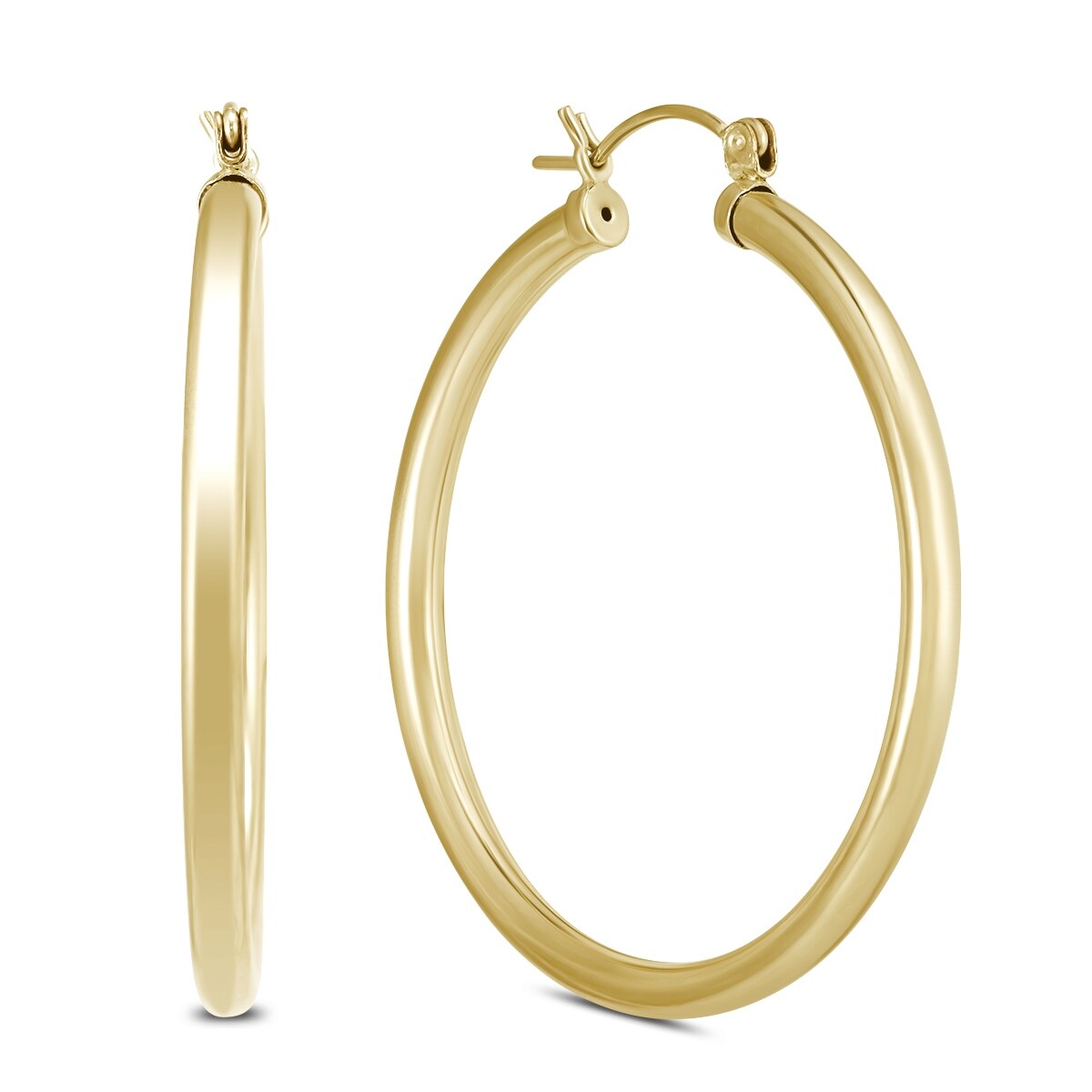 Marquee Jewels 40mm 14K Yellow Gold Filled Hoop Earrings