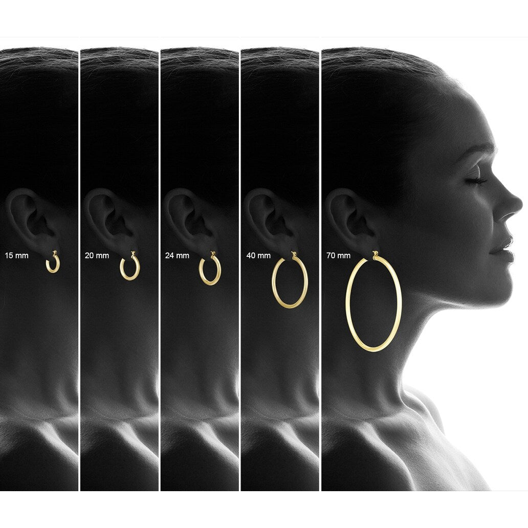Marquee Jewels 40mm 14K Yellow Gold Filled Hoop Earrings