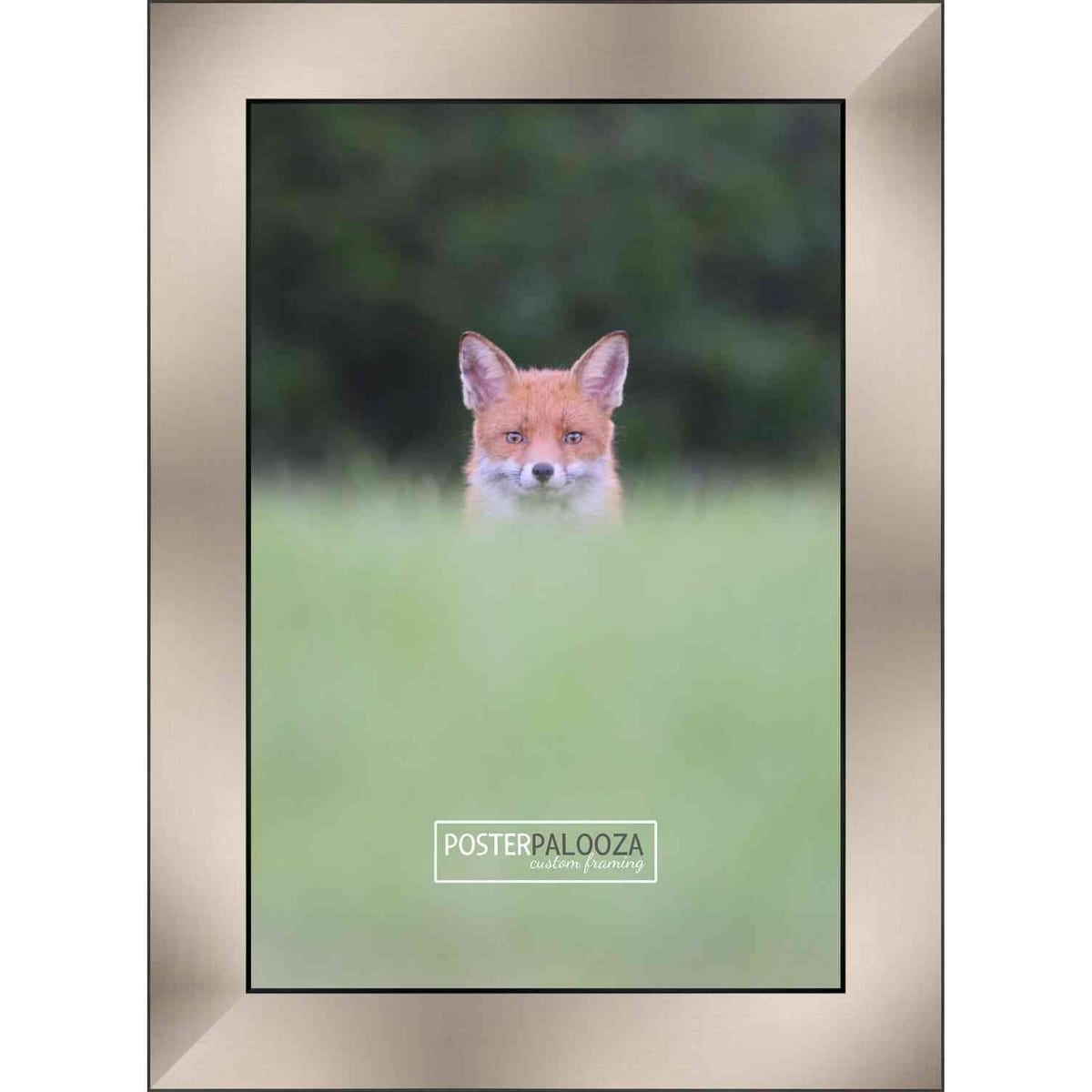 40x20 Contemporary Pewter Complete Wood Panoramic Frame with UV Acrylic, Foam Board Backing, & Hardware
