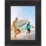 40x27 Contemporary Black Wood Picture Frame with UV Acrylic, Foam Board Backing, & Hardware