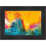 40x27 Contemporary Black Wood Picture Frame with UV Acrylic, Foam Board Backing, & Hardware