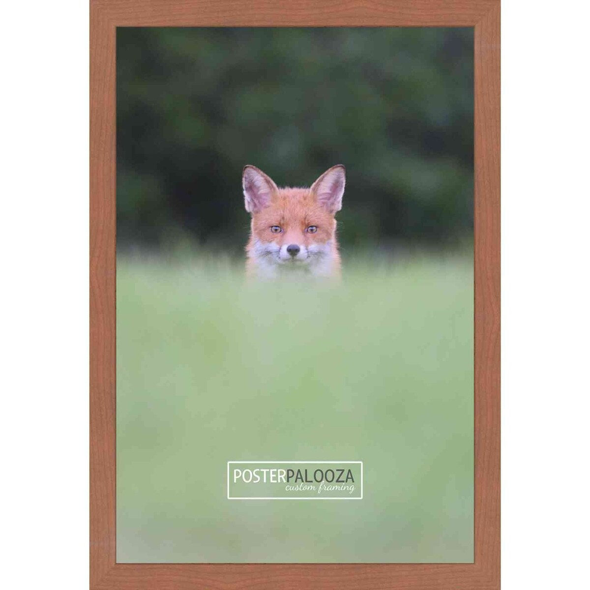 40x27 Veneer Cherry Wood Picture Frame with UV Acrylic, Foam Board Backing, & Hardware