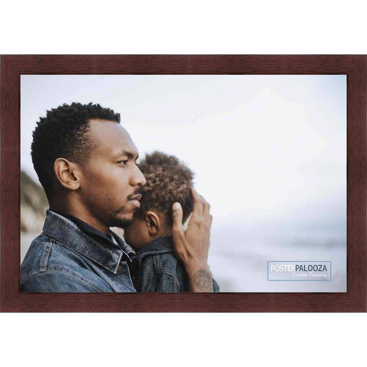 40x30 Traditional Mahogany Wood Picture Frame - Complete with Frame Grade Acrylic, Backing, and Hardware