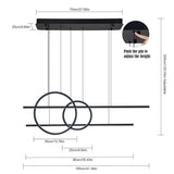 41.34 in. Integrated LED Modern Kitchen Island Linear Pendant Light
