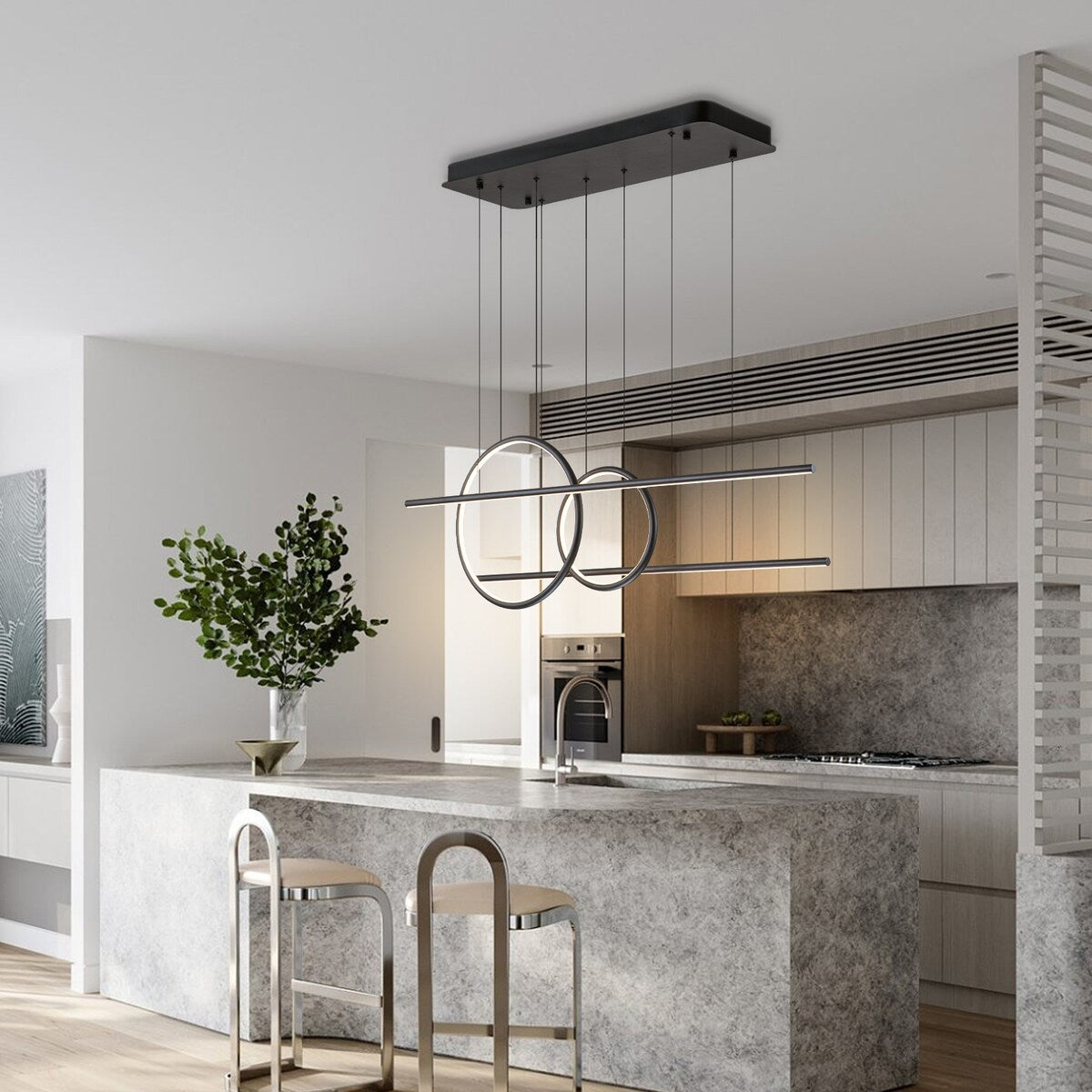 41.34 in. Integrated LED Modern Kitchen Island Linear Pendant Light