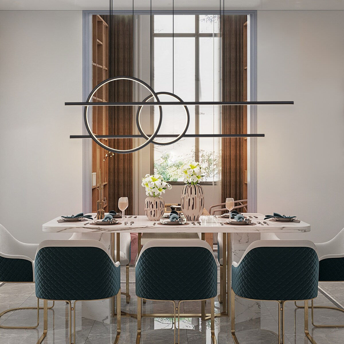 41.34 in. Integrated LED Modern Kitchen Island Linear Pendant Light