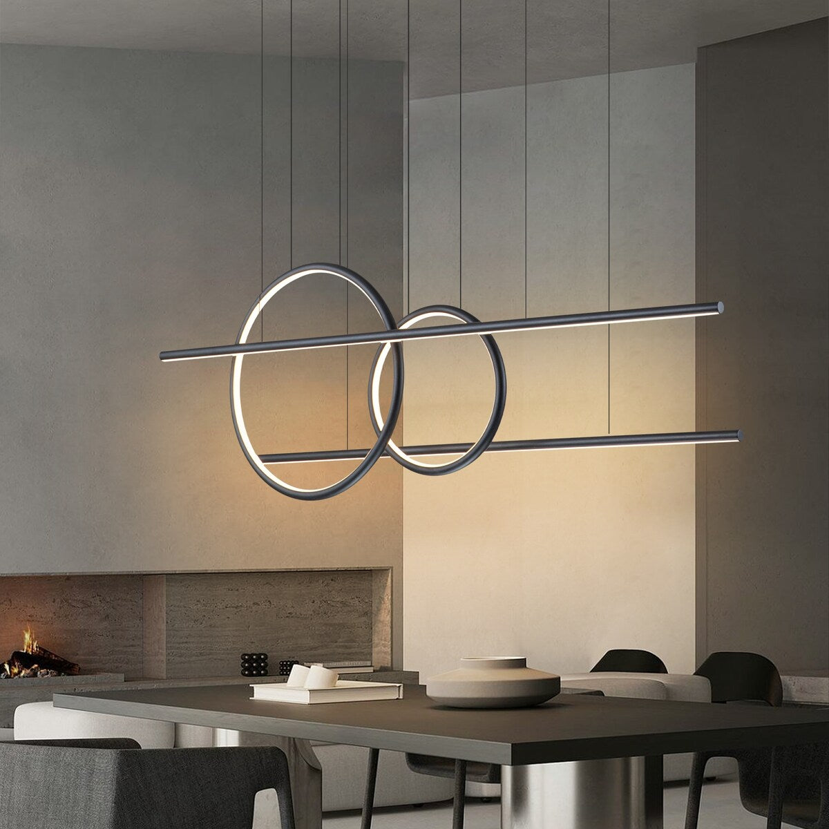 41.34 in. Integrated LED Modern Kitchen Island Linear Pendant Light