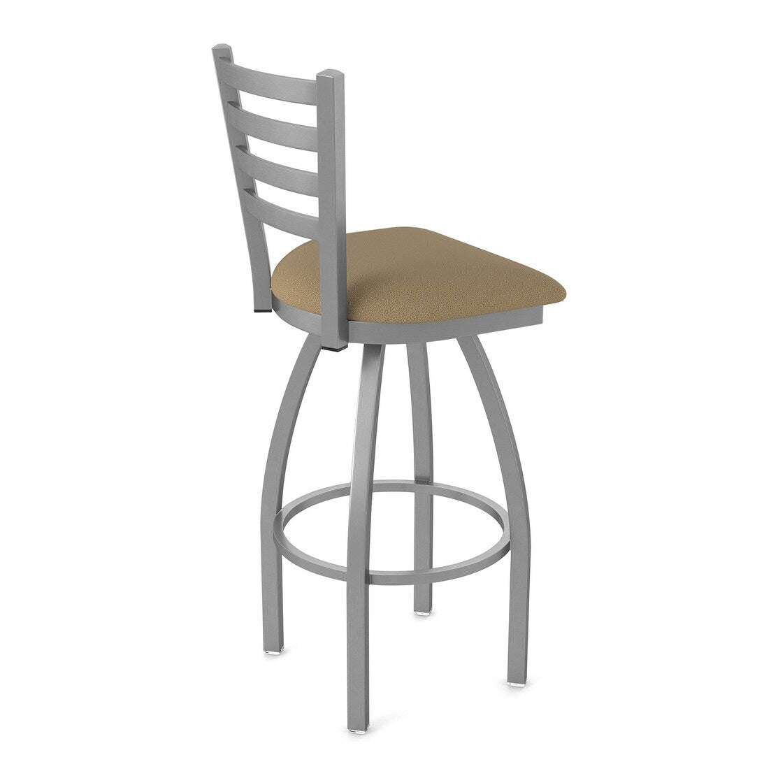 410 Jackie Stainless Steel 36" Swivel Bar Stool w/ Canter Thatch Seat - 19x19x50