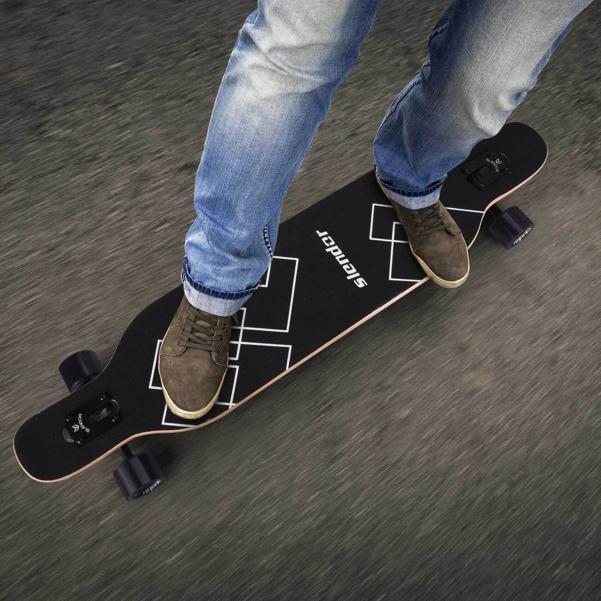 42 in. Planet Longboard Skateboard Drop Through Deck Complete Maple Cruiser Freestyle, Camber Concave