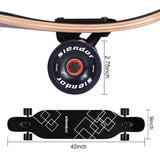 42 in. Planet Longboard Skateboard Drop Through Deck Complete Maple Cruiser Freestyle, Camber Concave