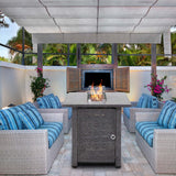 42 in. Steel Outdoor Fire Pit 55,000 BTU CAS Certification with Lid