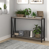 42.9" Grey Entryway Table with Storage