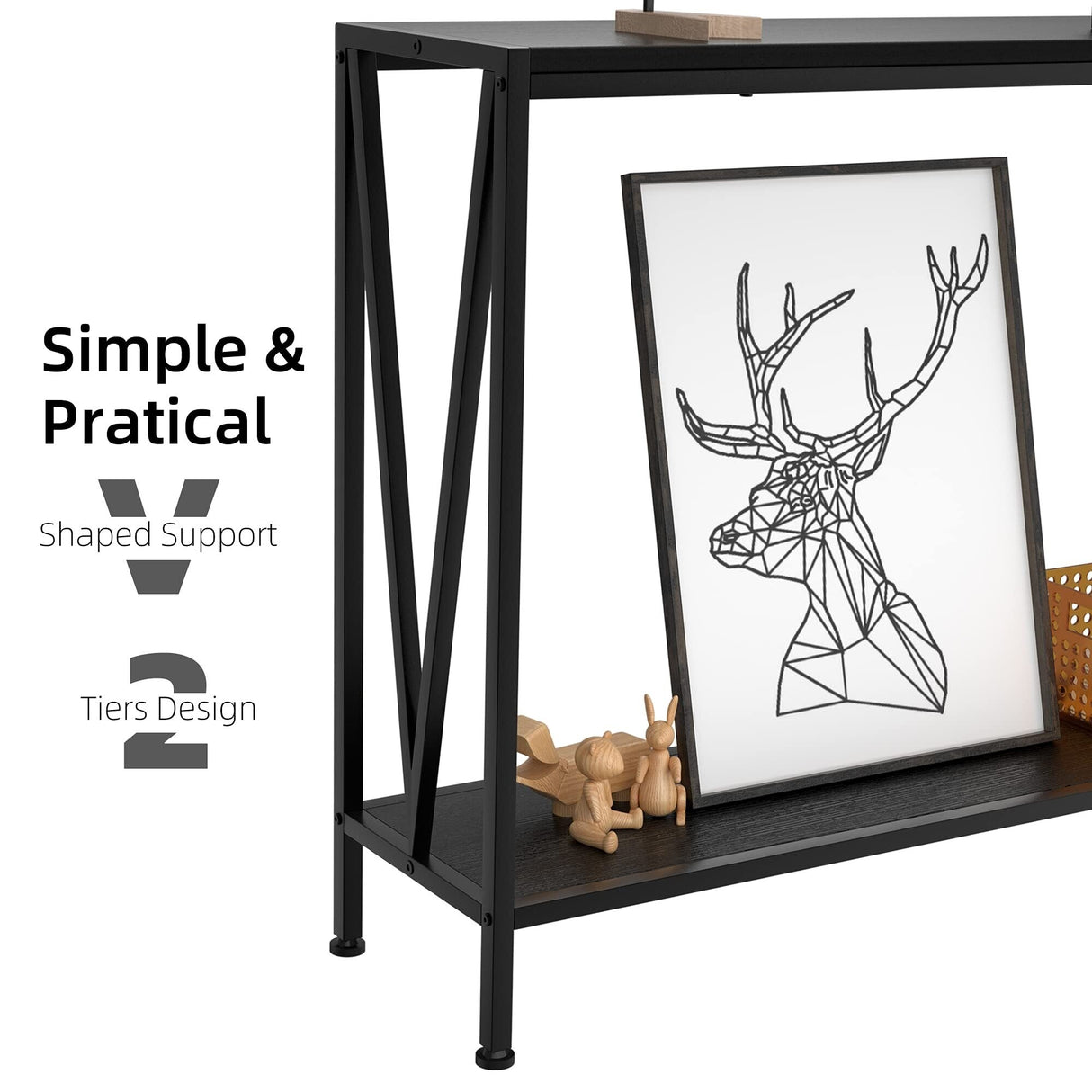 42.9" Grey Entryway Table with Storage