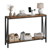 42.9" Grey Entryway Table with Storage