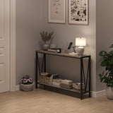 42.9" Grey Entryway Table with Storage