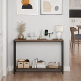 42.9" Grey Entryway Table with Storage