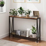 42.9" Grey Entryway Table with Storage