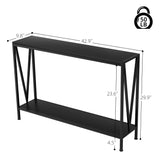 42.9" Grey Entryway Table with Storage