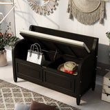 42" Rustic Style Solid wood Entryway Multifunctional Storage Bench