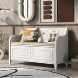 42" Rustic Style Solid wood Entryway Multifunctional Storage Bench