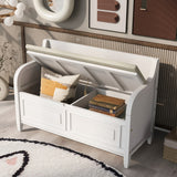 42" Rustic Style Solid wood Entryway Multifunctional Storage Bench