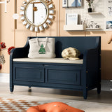 42" Rustic Style Solid wood Entryway Multifunctional Storage Bench