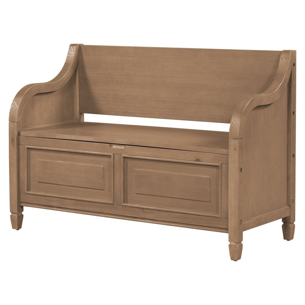 42" Rustic Style Solid wood Entryway Multifunctional Storage Bench