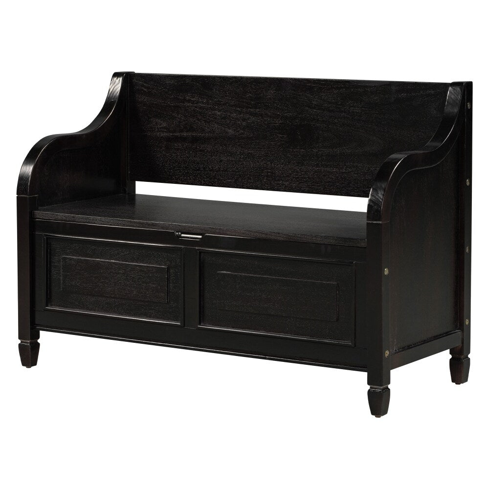 42" Rustic Style Solid wood Entryway Multifunctional Storage Bench