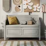 42" Rustic Style Solid wood Entryway Multifunctional Storage Bench