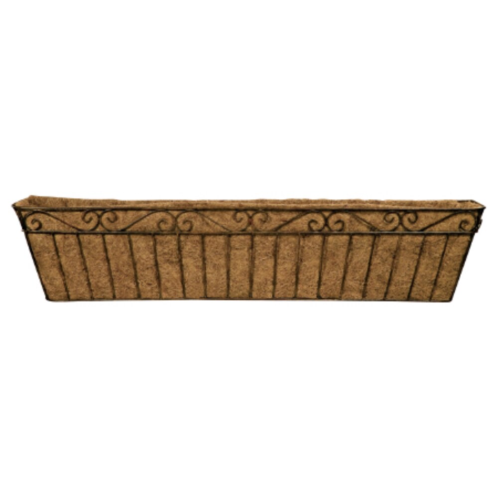 Imperial Metal Window Box Planter and Coco Liner
