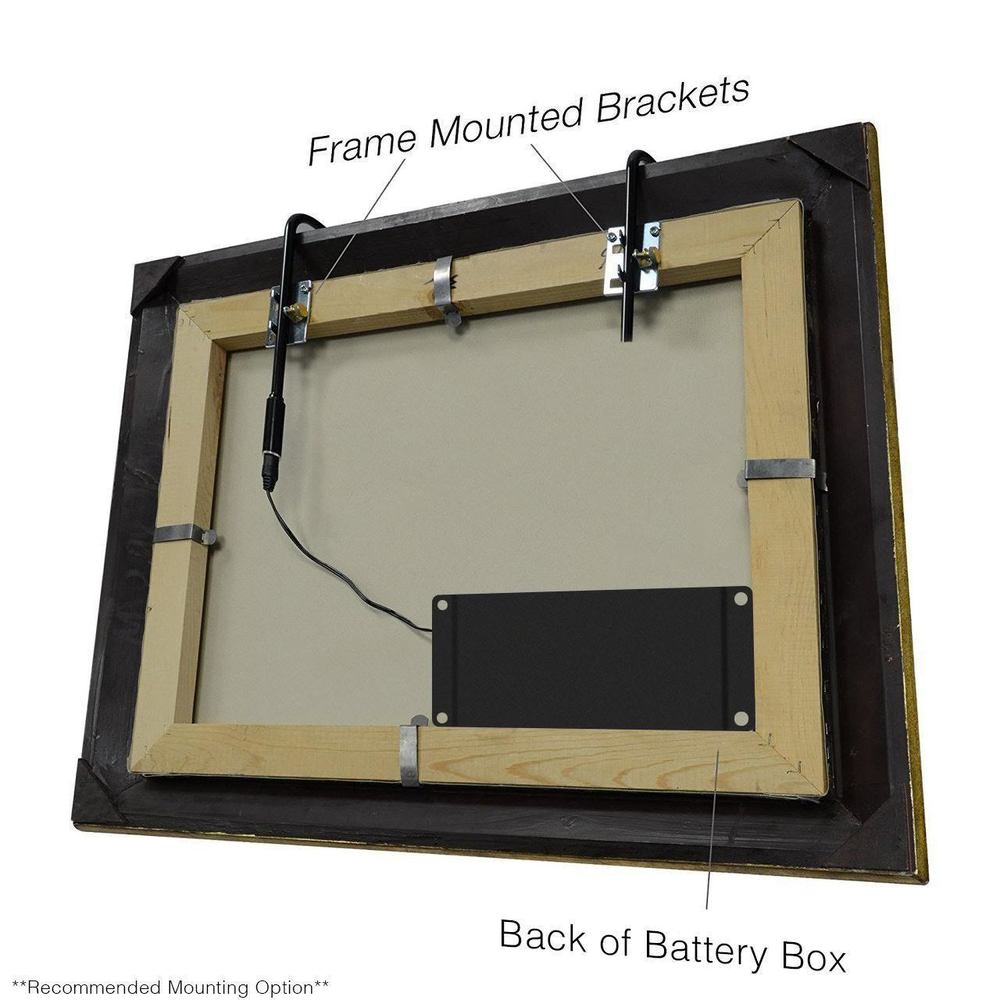 43" Tru-Slim LED Picture Light with 8 Battery Pack - Antique Brass