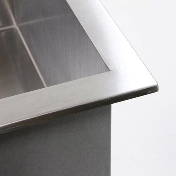 43-inch 16 Gauge Stainless Steel Double Bowl 60/40 Topmount Drop-in Zero Radius Kitchen Island Bar Sink