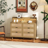 43-inch Wide 6-Drawer Dresser Cabinet with LED and Power Outlet
