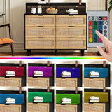 43-inch Wide 6-Drawer Dresser Cabinet with LED and Power Outlet
