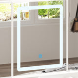 43.3"W 9 Drawers Makeup Vanity with Lights 3 Colors & Mirrors,White - 53.9"H