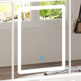 43.3"W 9 Drawers Makeup Vanity with Lights 3 Colors & Mirrors,White - 53.9"H