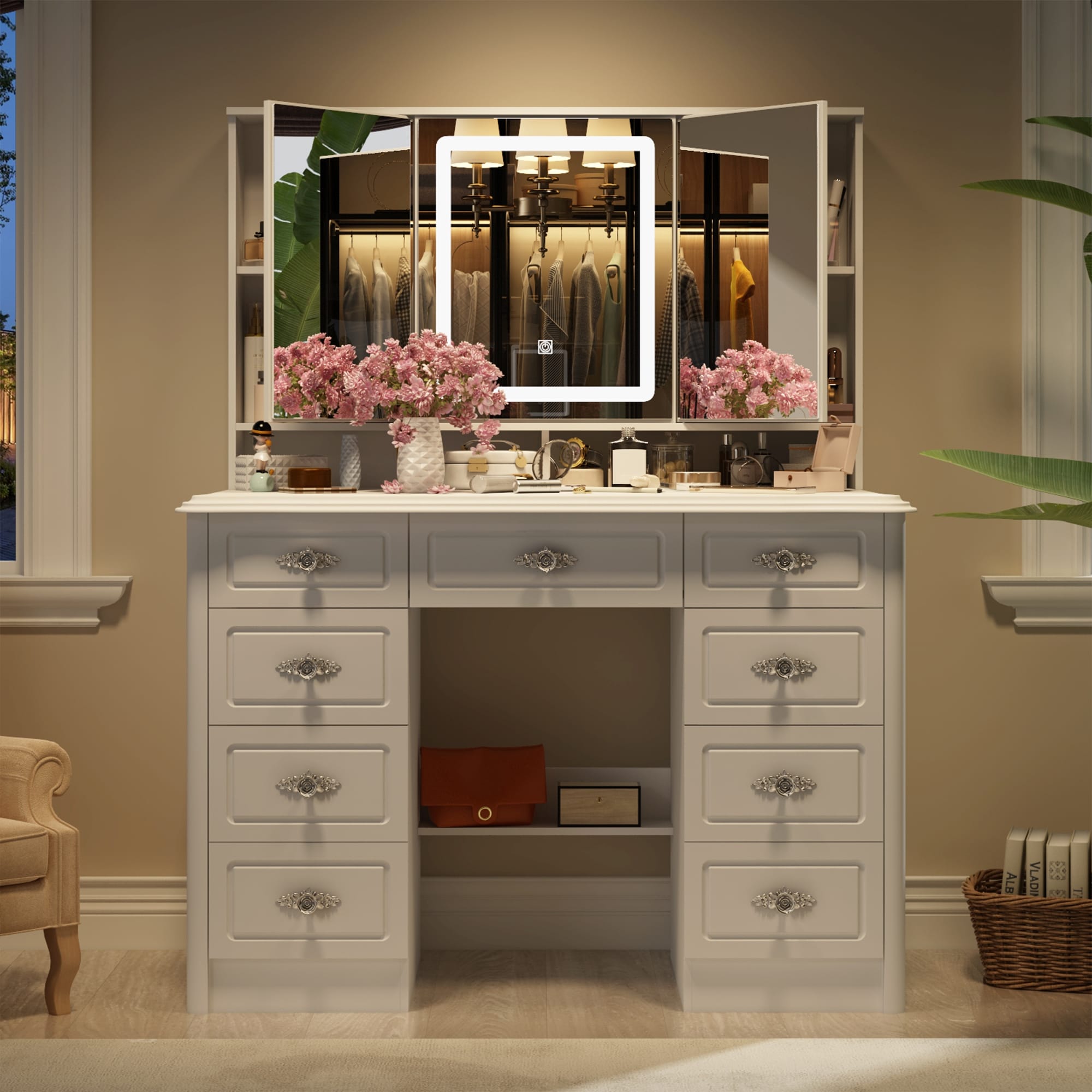 Overstock makeup vanity hotsell