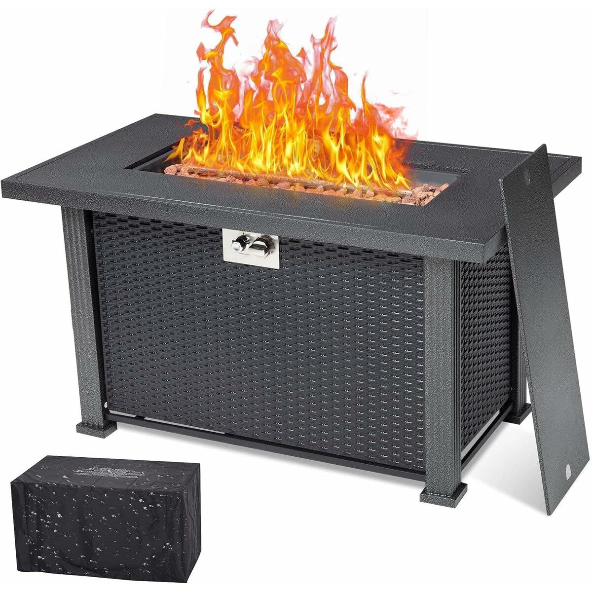 44 Inch Propane Fire Pit Table, 50000Btus Fire Table with Cover - 44 Inch