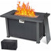 44 Inch Propane Fire Pit Table, 50000Btus Fire Table with Cover - 44 Inch