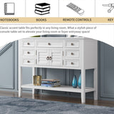 44.5'' Modern Console Table Sofa Table for Living Room with Drawers,Cabinet and 1 Shelf