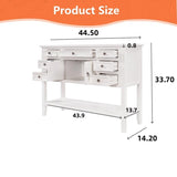 44.5'' Modern Console Table Sofa Table for Living Room with Drawers,Cabinet and 1 Shelf