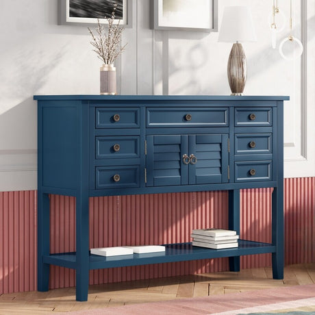 44.5'' Modern Console Table Sofa Table for Living Room with Drawers,Cabinet and 1 Shelf