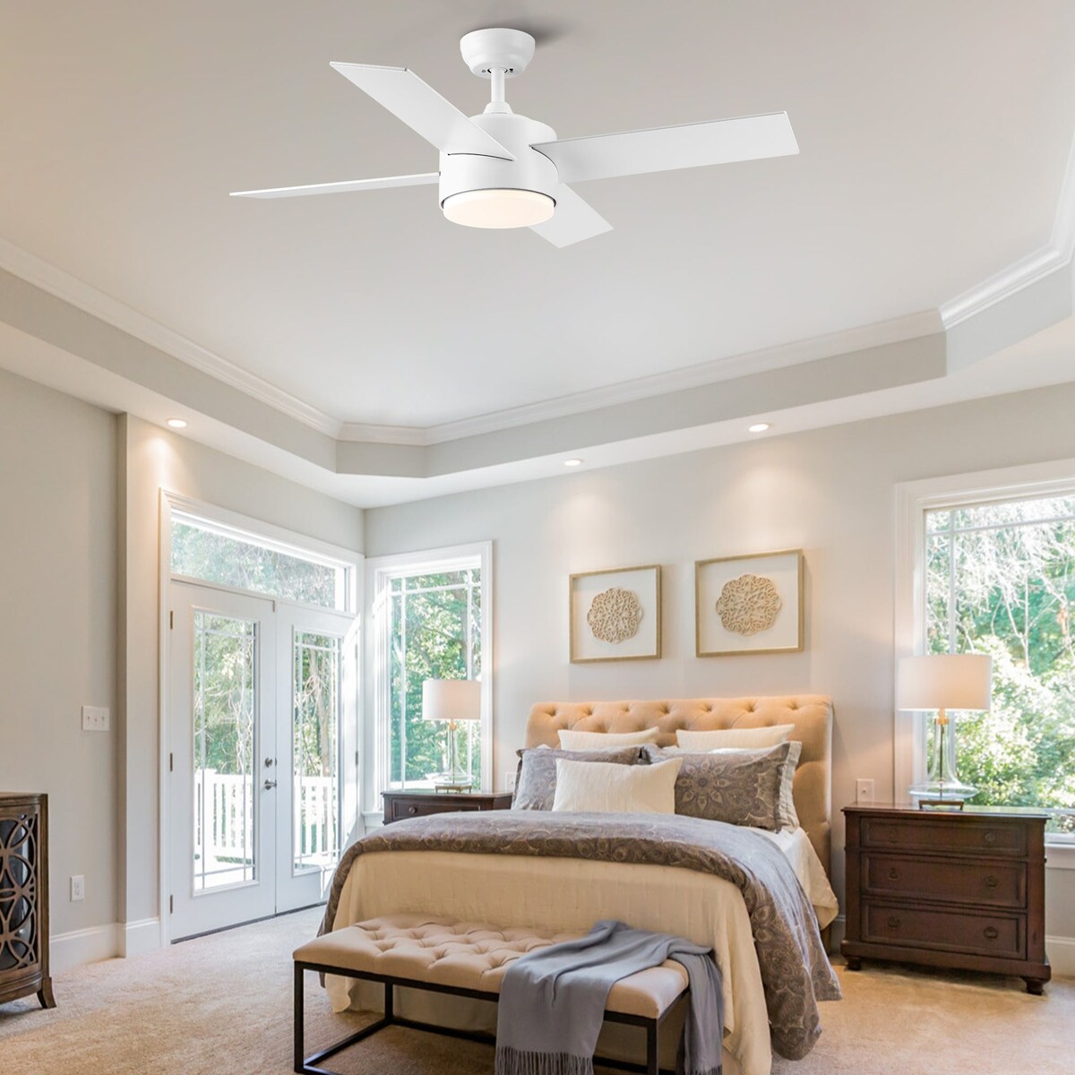 44" Ceiling Fan Light with Remote Control