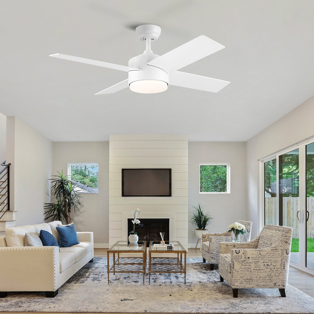 44" Ceiling Fan Light with Remote Control