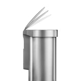 45 Liter / 12 Gallon Semi-Round Automatic Sensor Trash Can, Brushed Stainless Steel