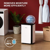 45 pt. 3500 sq.ft. Bucketless Home Dehumidifier in White